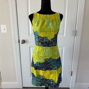 Tabitha Green and Blue Sheath Mini Dress